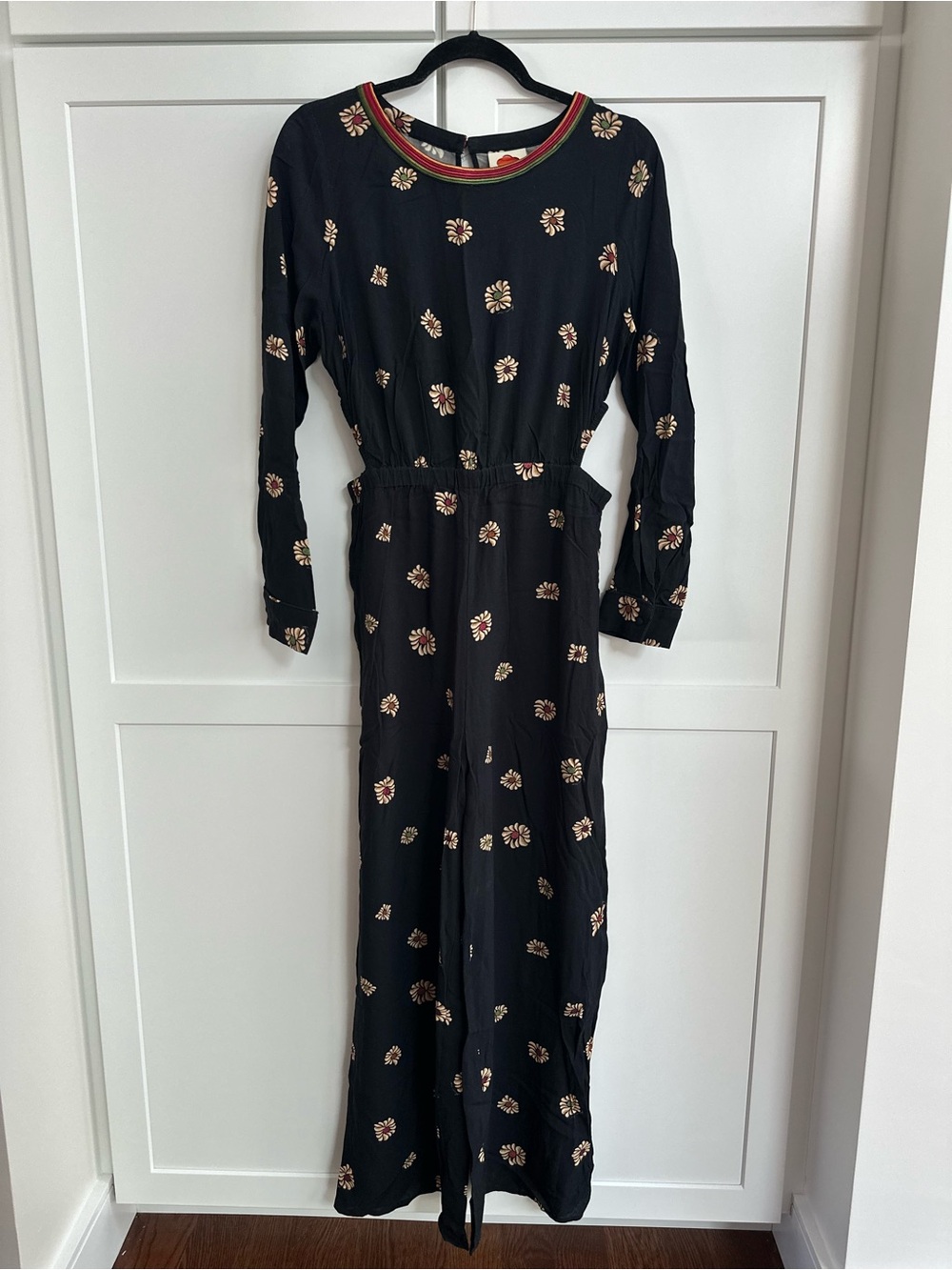 Farm Rio Black Long-Sleeve jumpsuit